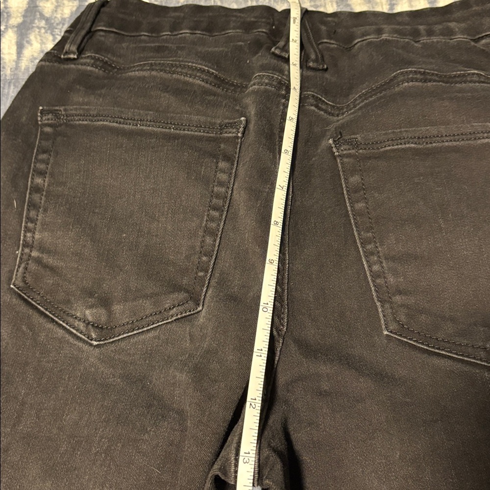 Good American Good High Waist Button Fly Skinny Jeans Black Women’s Size 8/29 - Picture 9 of 10
